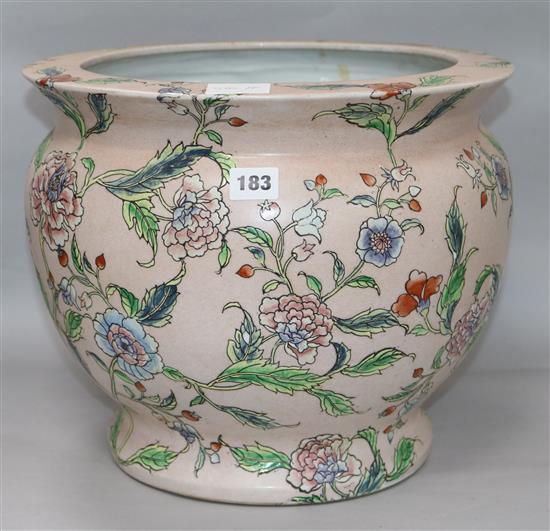 A Chinese fish bowl diameter 36cm